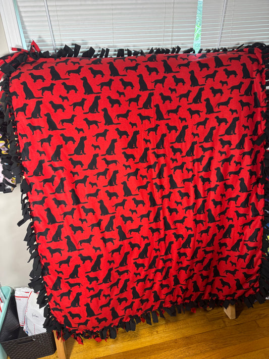 Red & Black Dog Blanket