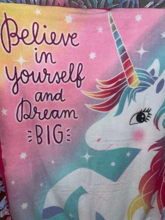 Believe Unicorn Blanket