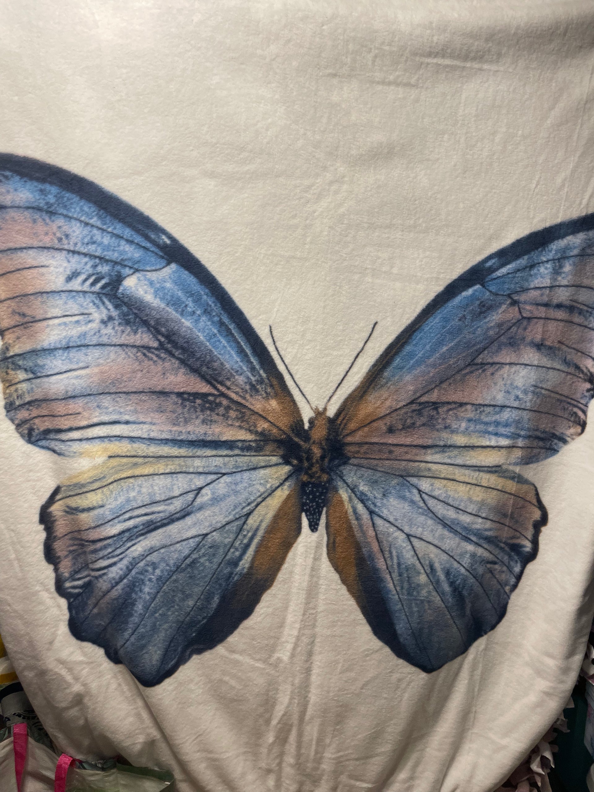 Blue Butterfly Blanket Rosal Inc
